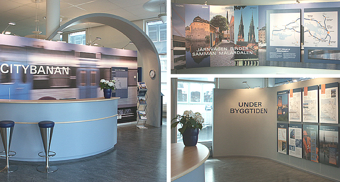 Idé, skiss och projektledning / Citybanan Info Center i Stockholm