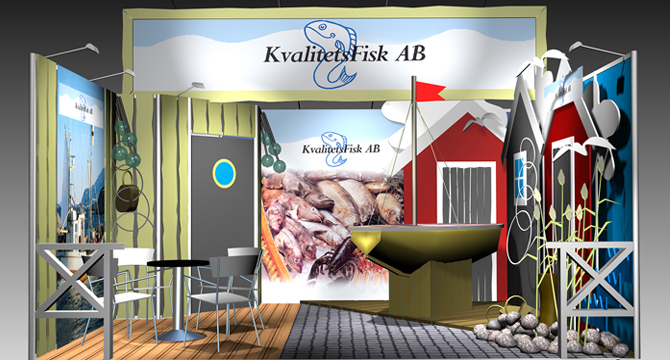 Liten men innehållsrik monter / skissförslag åt JNP Expo