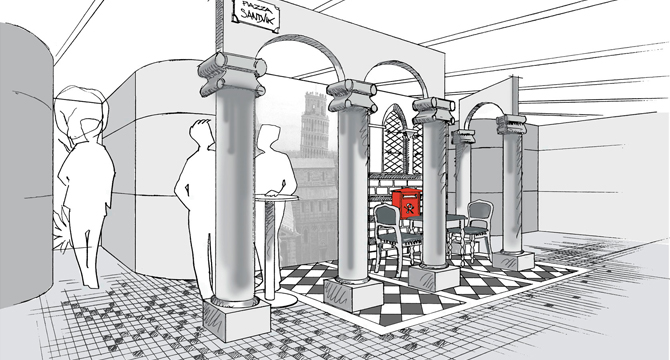 Depiction of a in-stand Euro Paltz / Sandvik Coromant